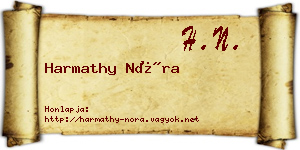 Harmathy Nóra névjegykártya